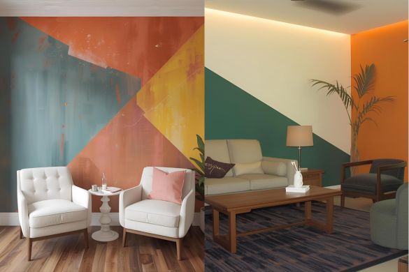 Accent Wall Painting Services Offered by Intraflair (Interior Designer in Hyderabad) - www.intraflair.in