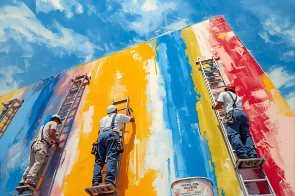 Commercial Painting Services Offered by Intraflair (Interior Designer in Hyderabad) - www.intraflair.in