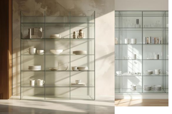 Glass crockery units Services Offered by Intraflair (Interior Designer in Hyderabad) - www.intraflair.in