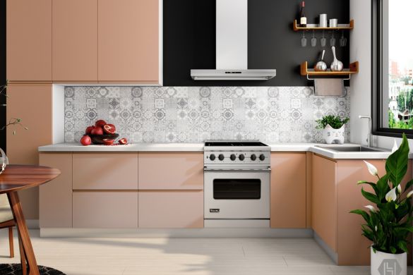 L- Shaped Kitchen Image Services Offered by Intraflair (Interior Designer in Hyderabad) - www.intraflair.in