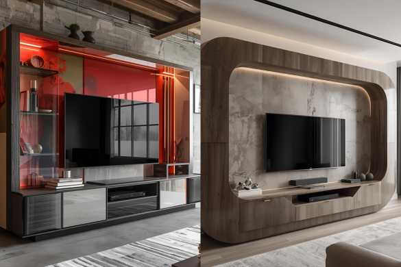 Modern luxury TV units designs offered by Intraflair (Interior Designer in Hyderabad) - www.intraflair.in