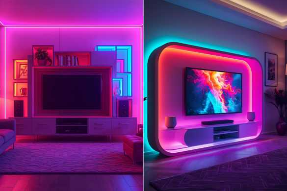 POP TV Units designs offered by Intraflair (Interior Designer in Hyderabad) - www.intraflair.in