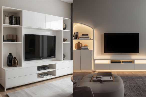 PVC TV units designs offered by Intraflair (Interior Designer in Hyderabad) - www.intraflair.in