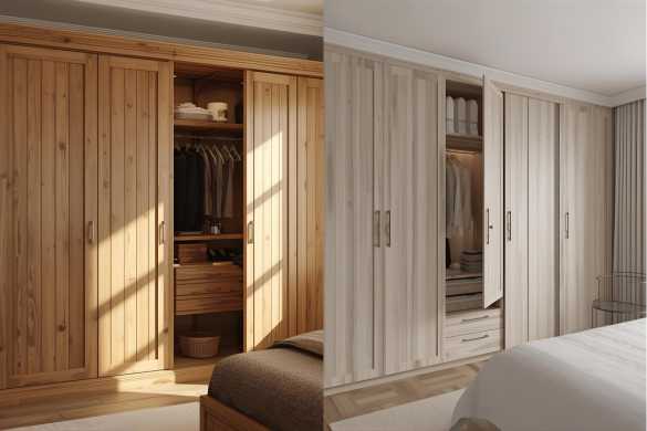 Hinged Door Wardrobes Services offered by Intraflair Interior designers in Hyderabad - www.intraflair.in