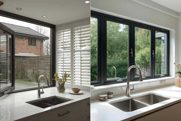 Modern Kitchen Window Glass Design Service Services offered by Intraflair Interior designers in Hyderabad - www.intraflair.in