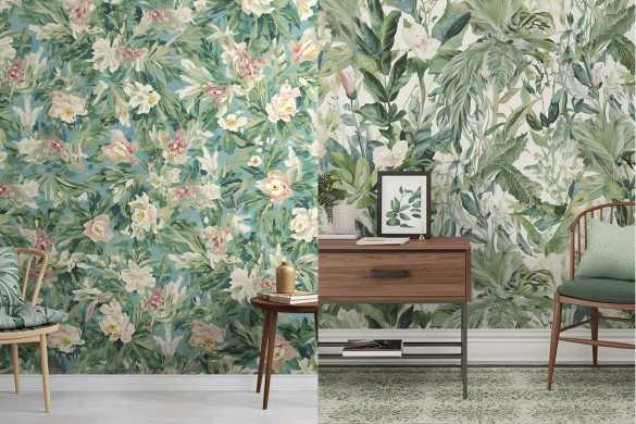 Nature-Infused Wallpaper Designs Services offered by Intraflair Interior designers in Hyderabad - www.intraflair.in