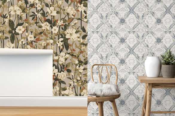 Non-Woven Wallpaper Services offered by Intraflair Interior designers in Hyderabad - www.intraflair.in