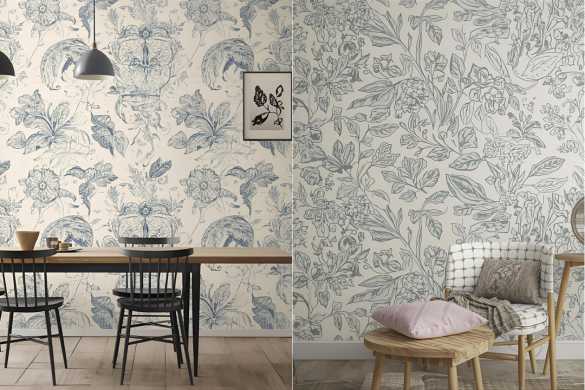 Paper Wallpaper Services offered by Intraflair Interior designers in Hyderabad - www.intraflair.in