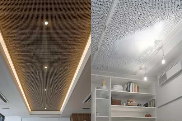 Perforated False Ceiling Services offered by Intraflair Interior designers in Hyderabad - www.intraflair.in
