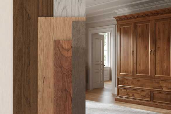 Solid Wood - Types Of Materials Used In Wardrobes - Services offered by Intraflair Interior designers in Hyderabad - www.intraflair.in