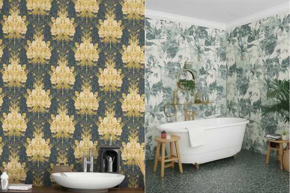 Vinyl Wallpaper Services offered by Intraflair Interior designers in Hyderabad - www.intraflair.in