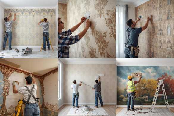 Wallpaper Installation Process Services offered by Intraflair Interior designers in Hyderabad - www.intraflair.in