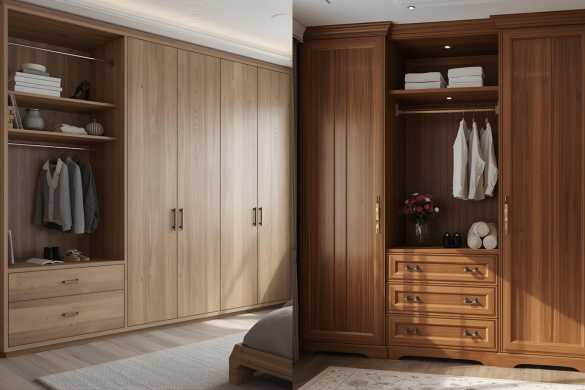 Wooden Wardrobes Services offered by Intraflair Interior designers in Hyderabad - www.intraflair.in