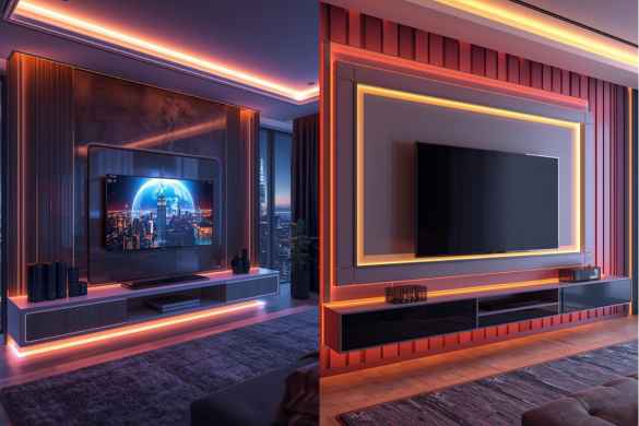 Luxury Floating TV Unit Interior Designs image from Floating TV Unit Interior Designs in Hyderabad web page - www.intraflair.in